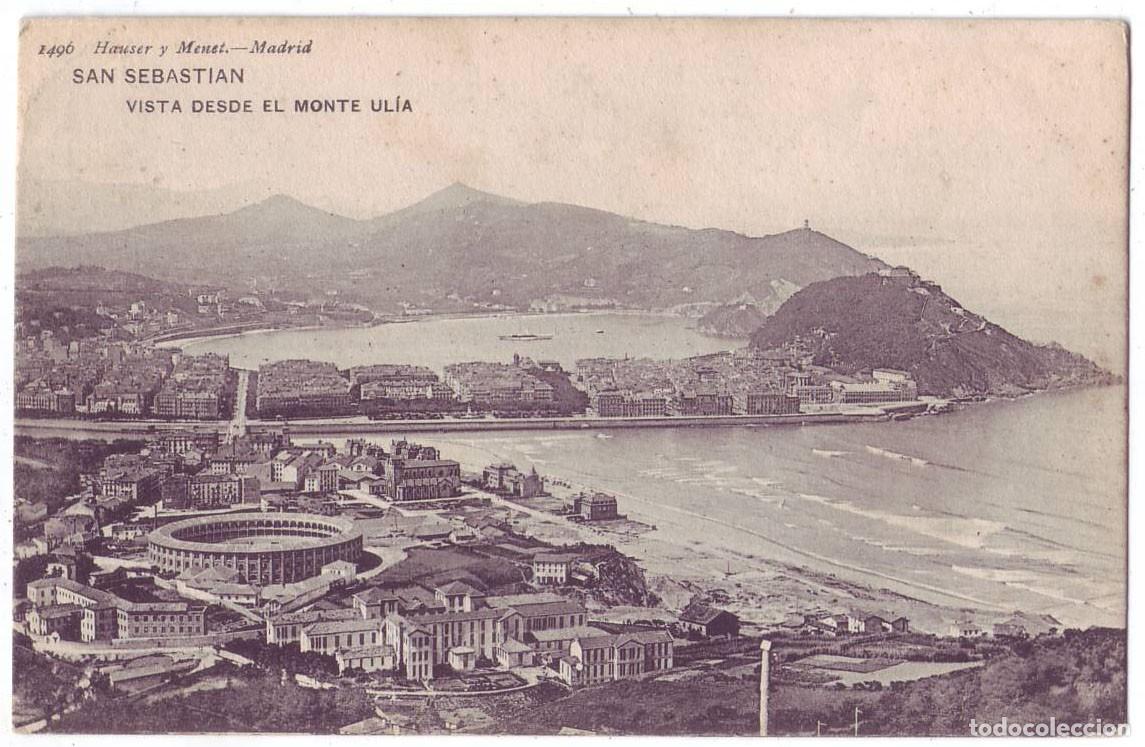 Postales: San Sebasti&aacute;n: Vista desde el Monte Ul&iacute;a. Hauser y Menet. Sin dividir. No circulada (Anterior 1905)