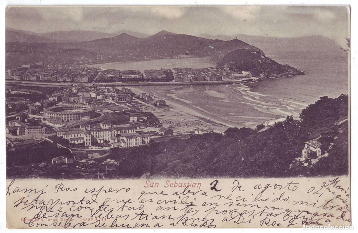 Postales: San Sebasti&aacute;n. R&ouml;mmler & Jonas. Sin dividir. Circulada (Anterior 1905)
