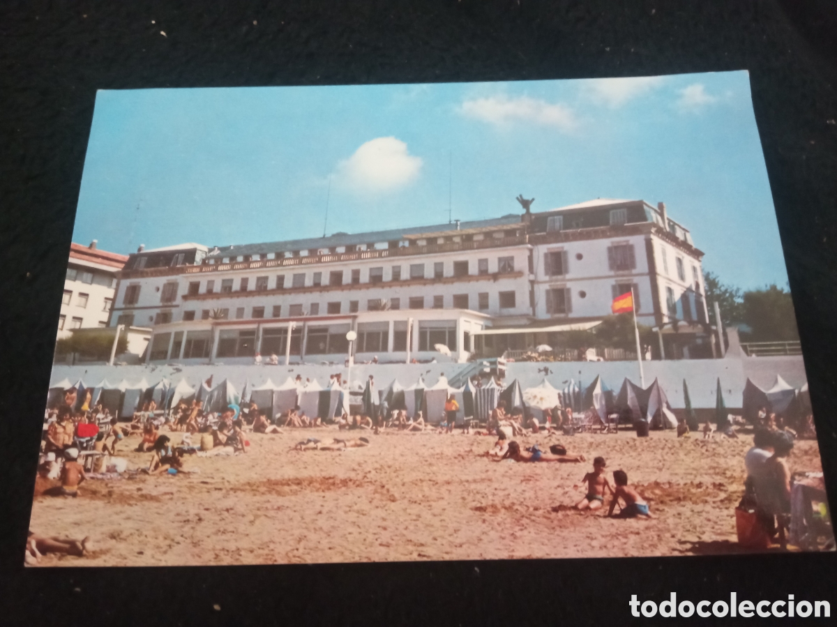 Postales: Antigua postal fotogr&aacute;fica, Zarauz, EL GRAN HOTEL, informaci&oacute;n de su cierre de 1977