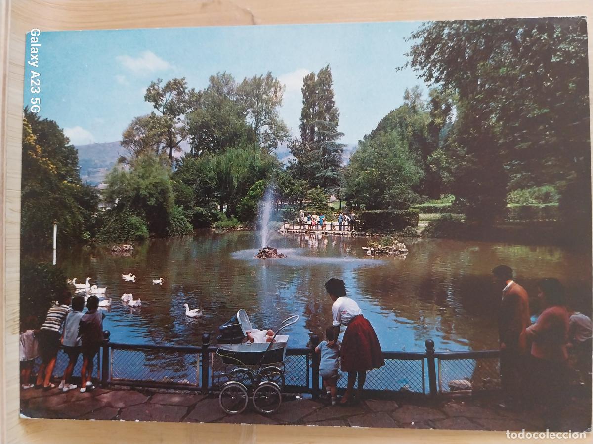 Postales: BILBAO ESTANQUE ANIMADO CISNES DORSO SIN IMPRIMIR ERROR