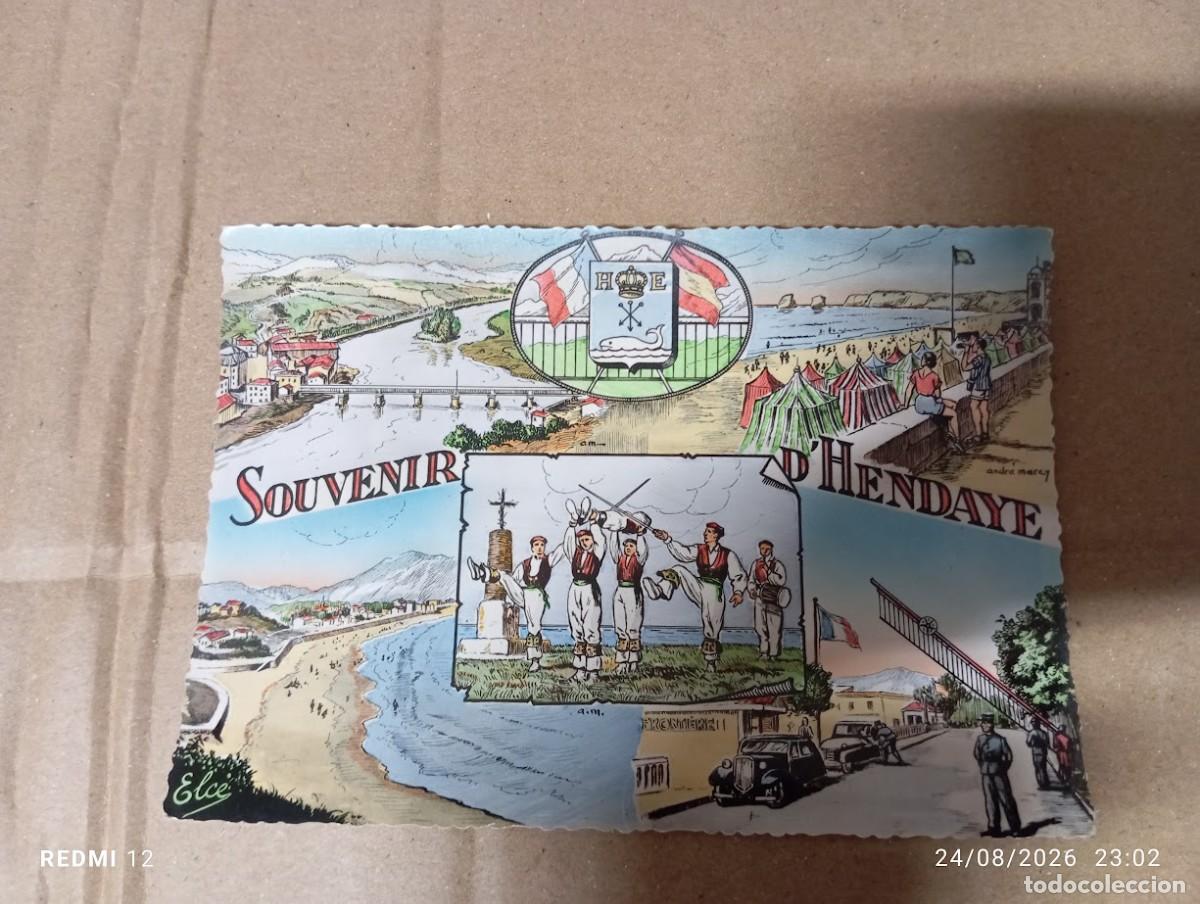 Postales: POSTAL SOUVENIR D'HENDAYE / DANTZARIS - FRONTERA