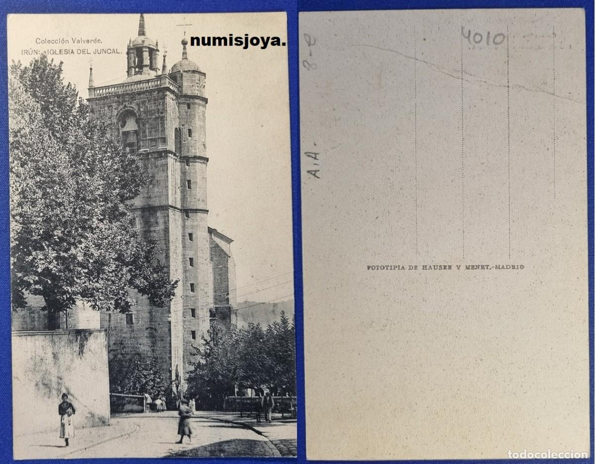 Postales: Postal de IRUN (Espa&ntilde;a) a&ntilde;o 1910. Iglesia del JUNCAL. HAUSER Y MENET.