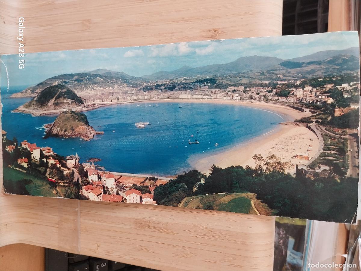 Postales: SAN SEBASTIAN DESDE MONTE IGUELDO ED MANIPEL A&Ntilde;OS 60 24X10.2CMS