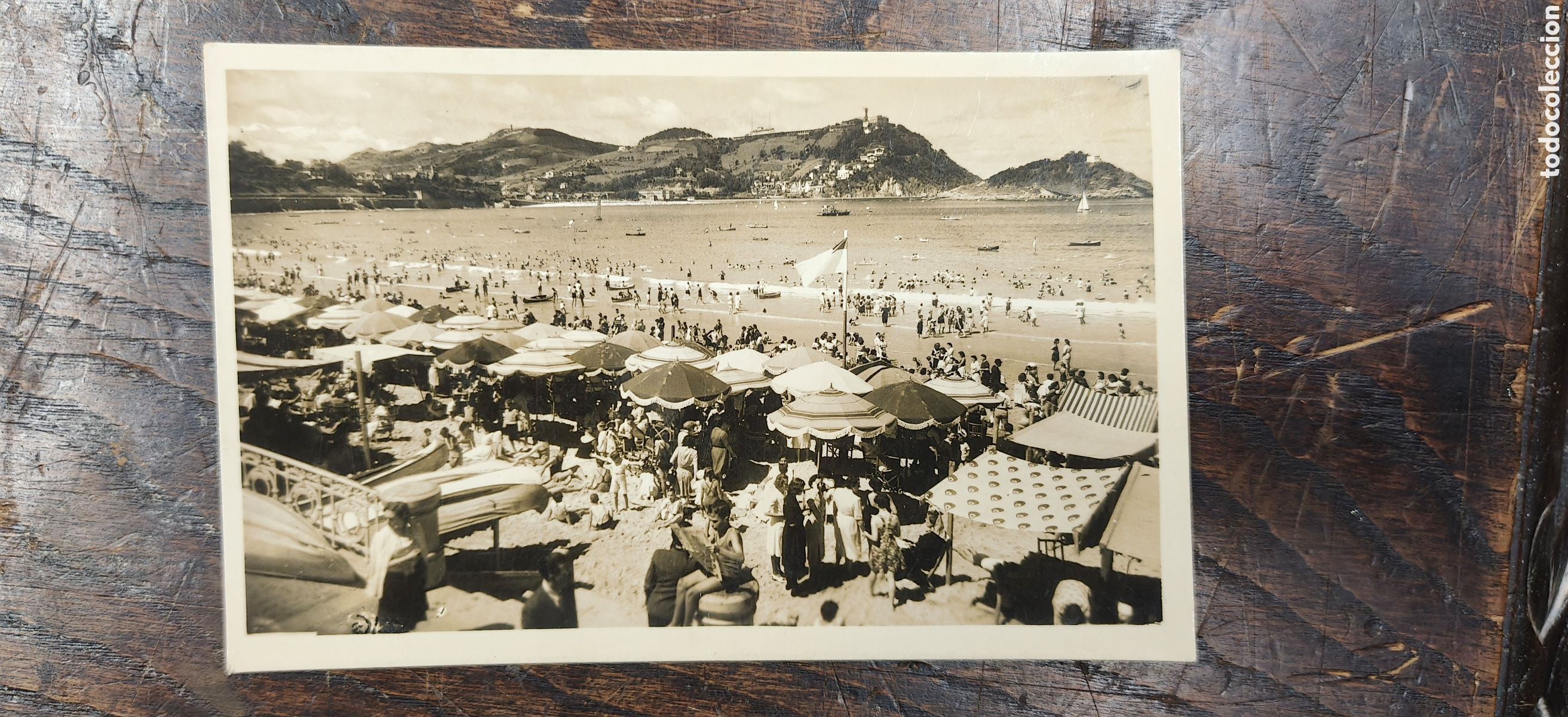 Postales: Antigua Postal San Sebasti&aacute;n - La Concha (N&ordm; 216) - Ediciones Galarza - Circulada en 1951 con Sello
