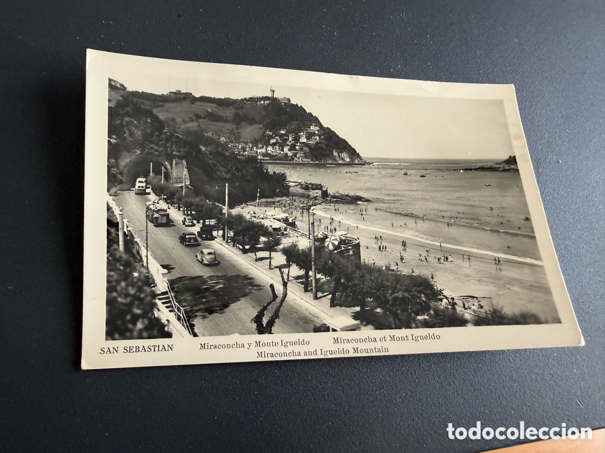 Postales: Postal. SAN SEBASTI&Aacute;N. Miraconcha y Monte Igueldo