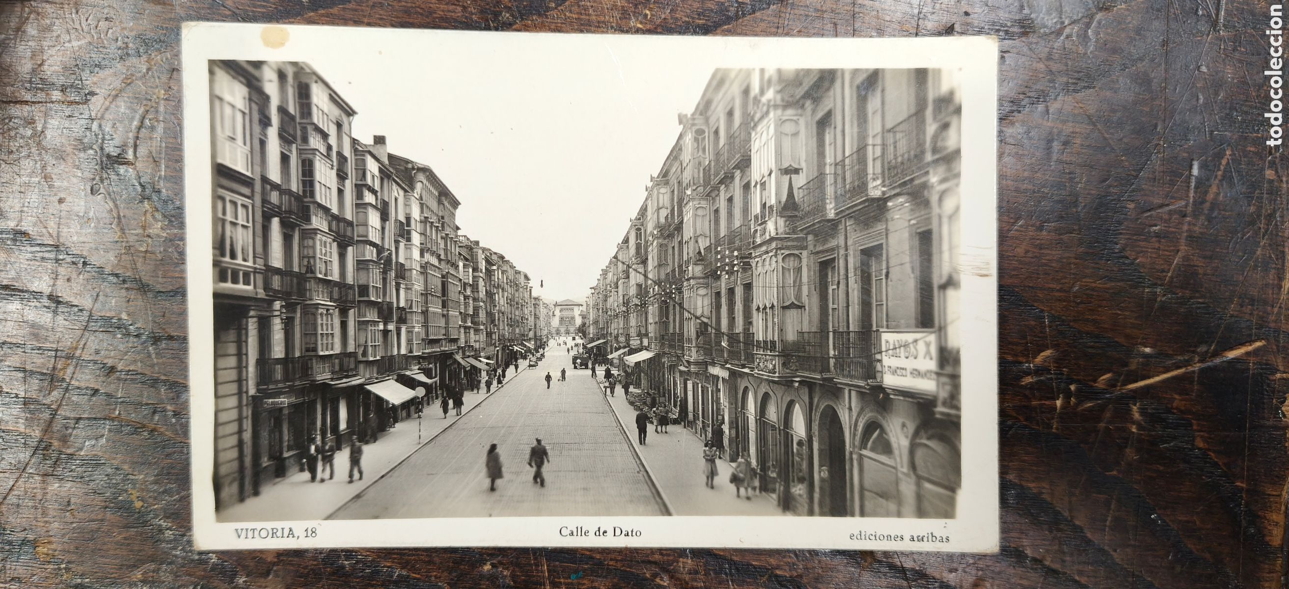 Postales: Postal Vitoria. Calle de Dato. N&ordm; 18. Ediciones Arribas. Circulada en 1950 a La Coru&ntilde;a. Sello 35 cts