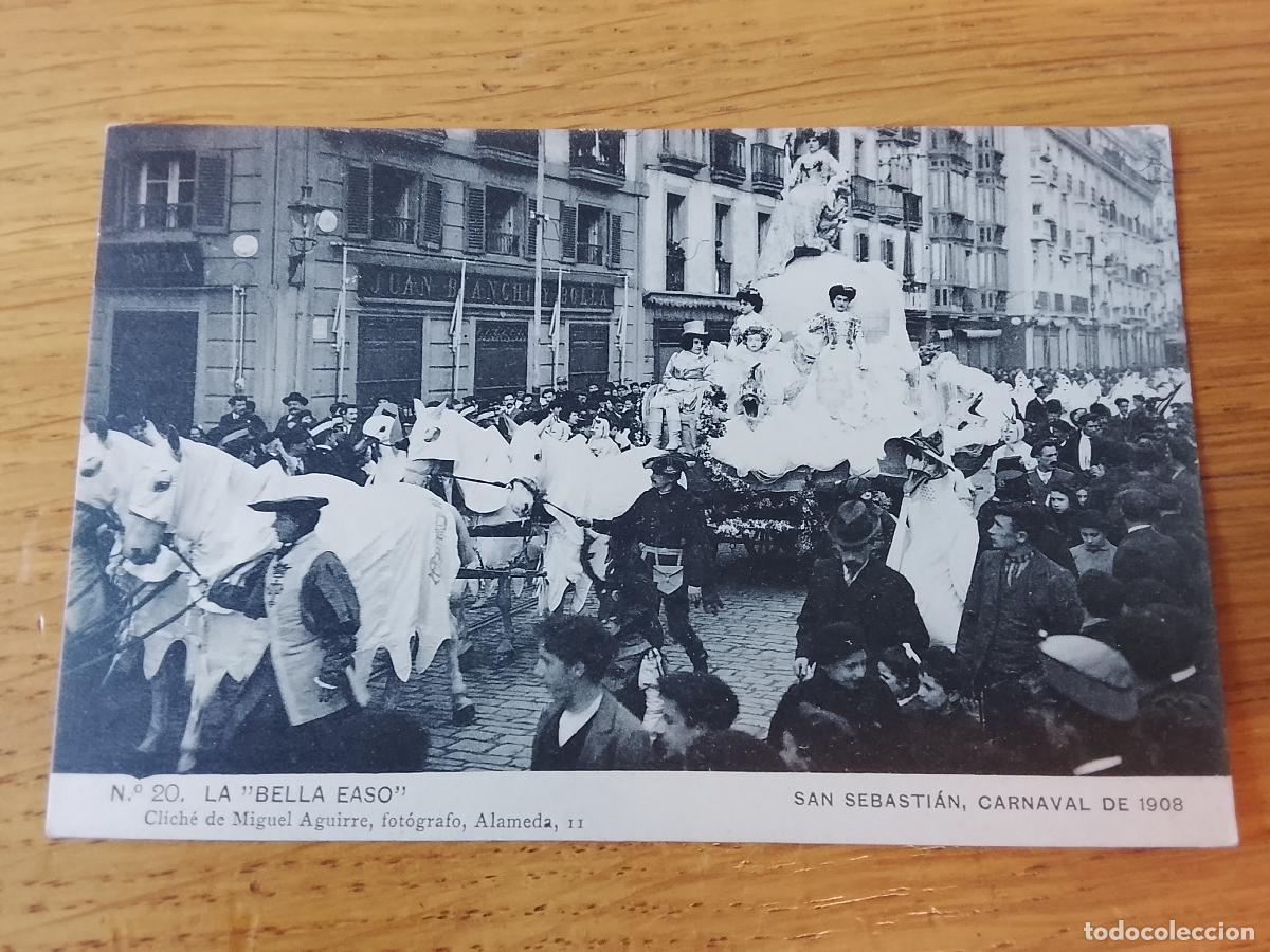 Postales: SAN SEBASTIAN LA BELLA EASO CARNAVAL 1908
