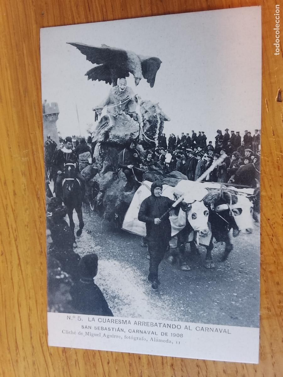 Postales: SAN SEBASTIAN LA BELLA EASO CARNAVAL 1908