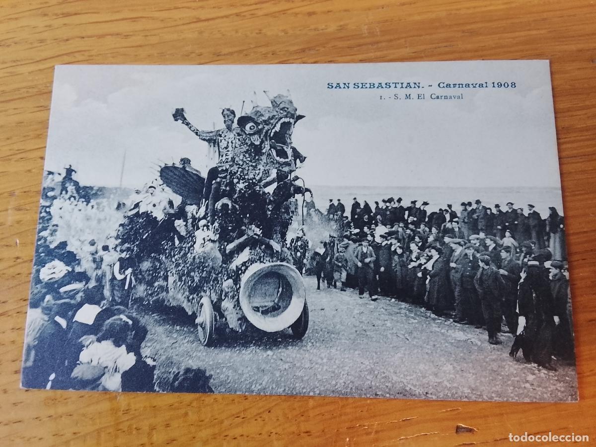 Postales: SAN SEBASTIAN LA BELLA EASO CARNAVAL 1908