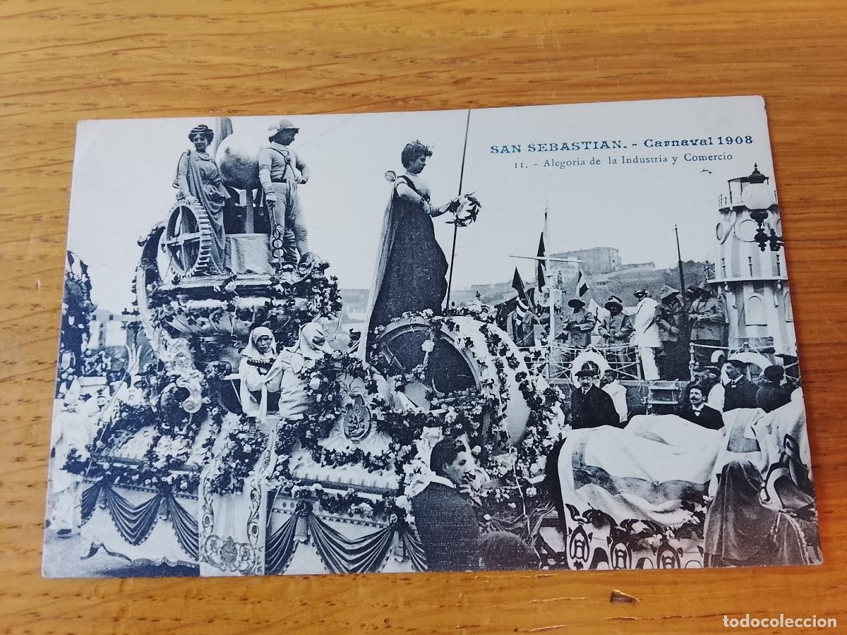 Postales: SAN SEBASTIAN LA BELLA EASO CARNAVAL 1908