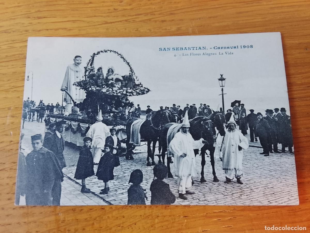 Postales: SAN SEBASTIAN LA BELLA EASO CARNAVAL 1908