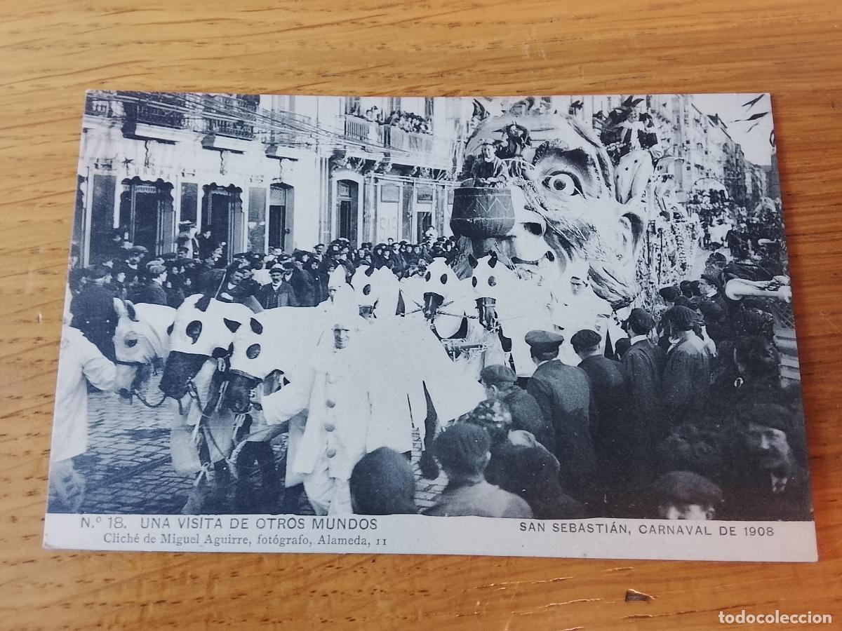 Postales: SAN SEBASTIAN LA BELLA EASO CARNAVAL 1908
