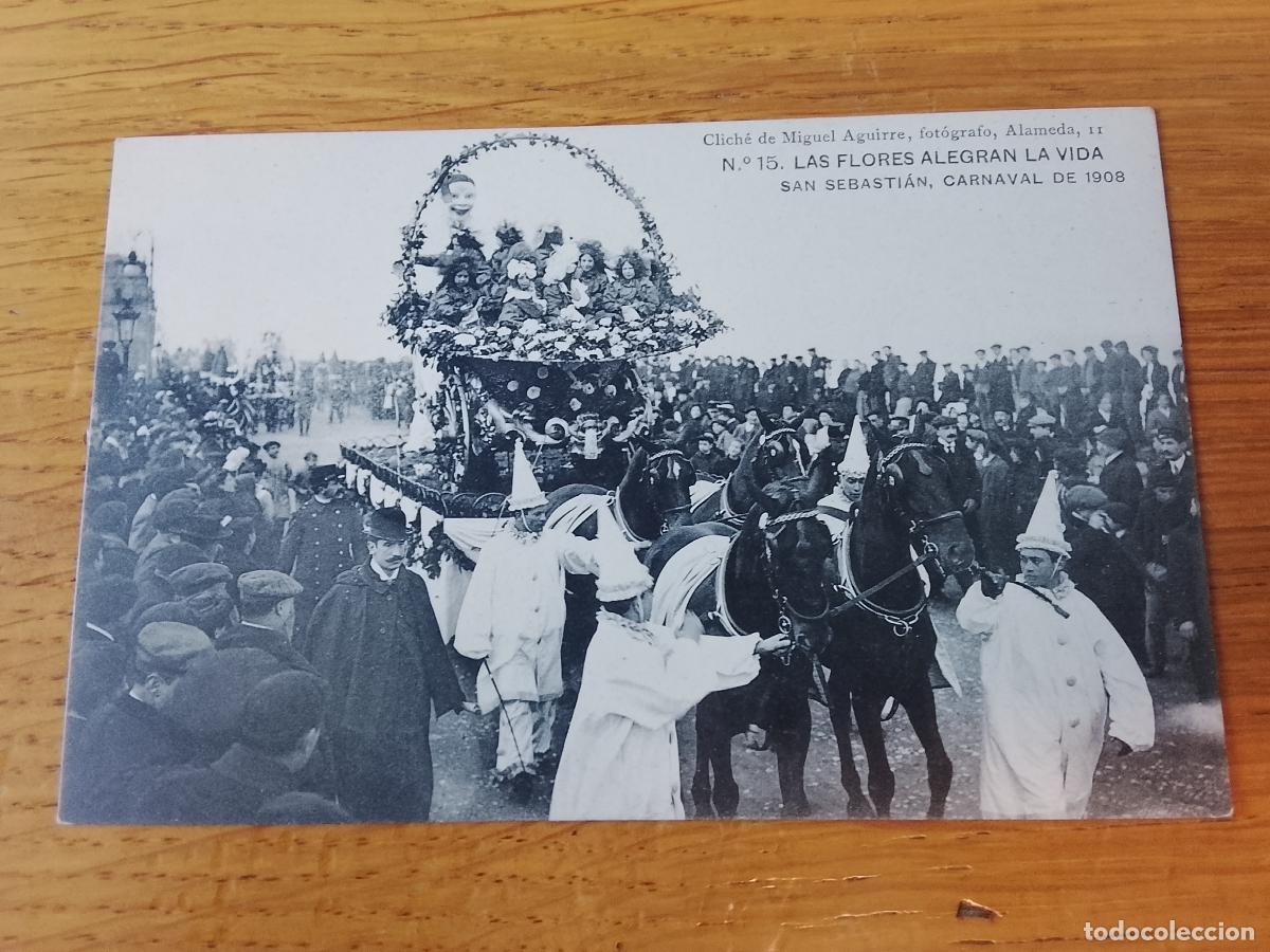 Postales: SAN SEBASTIAN LA BELLA EASO CARNAVAL 1908