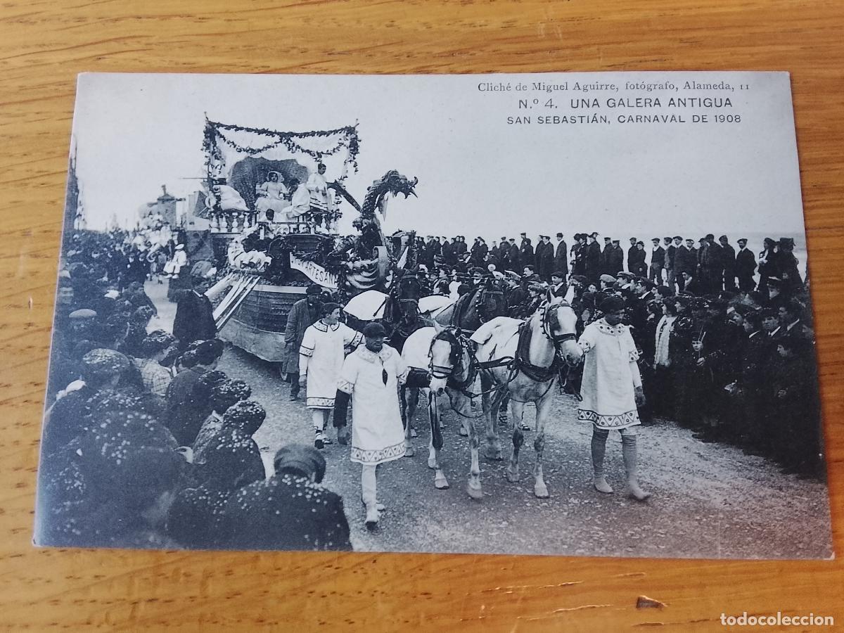 Postales: SAN SEBASTIAN LA BELLA EASO CARNAVAL 1908