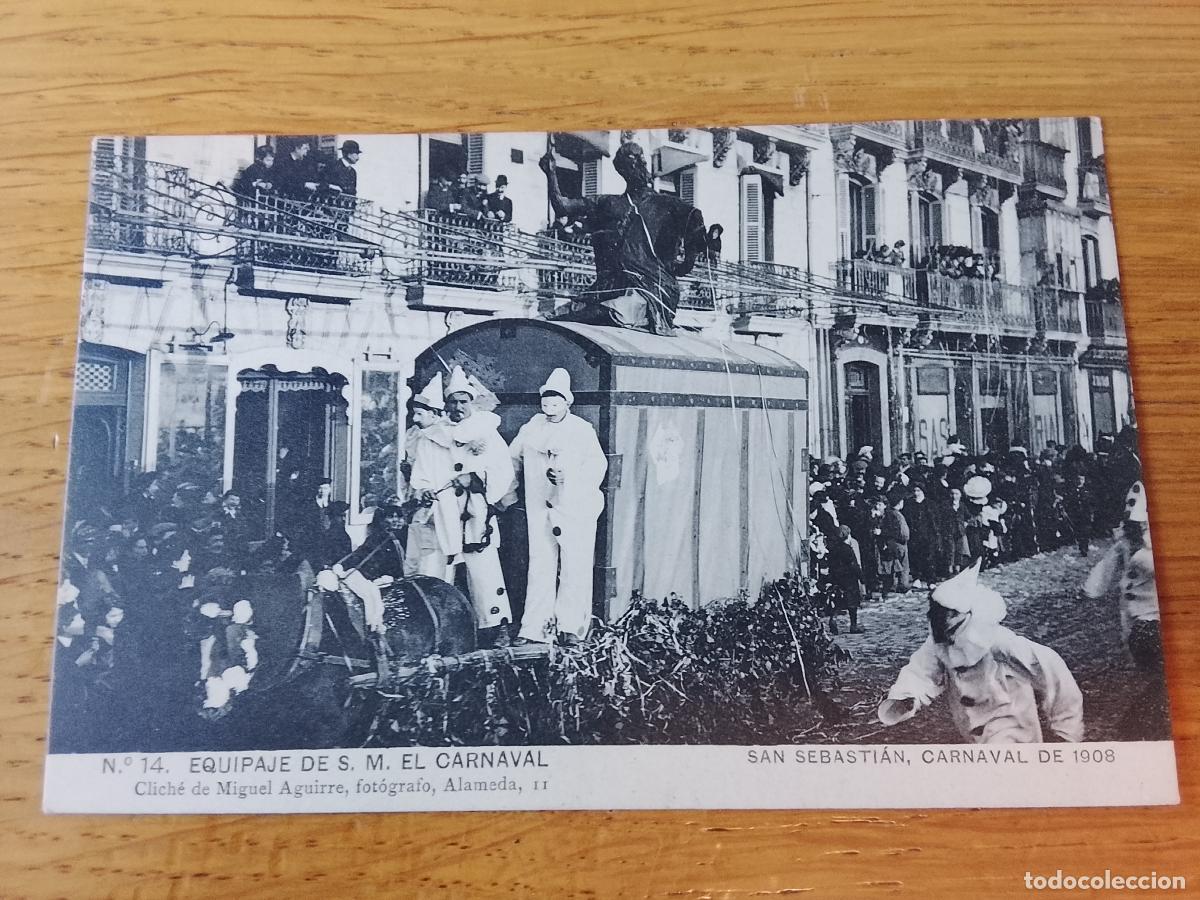 Postales: SAN SEBASTIAN LA BELLA EASO CARNAVAL 1908