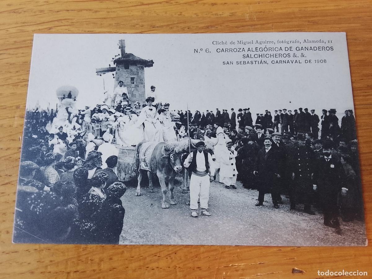 Postales: SAN SEBASTIAN LA BELLA EASO CARNAVAL 1908
