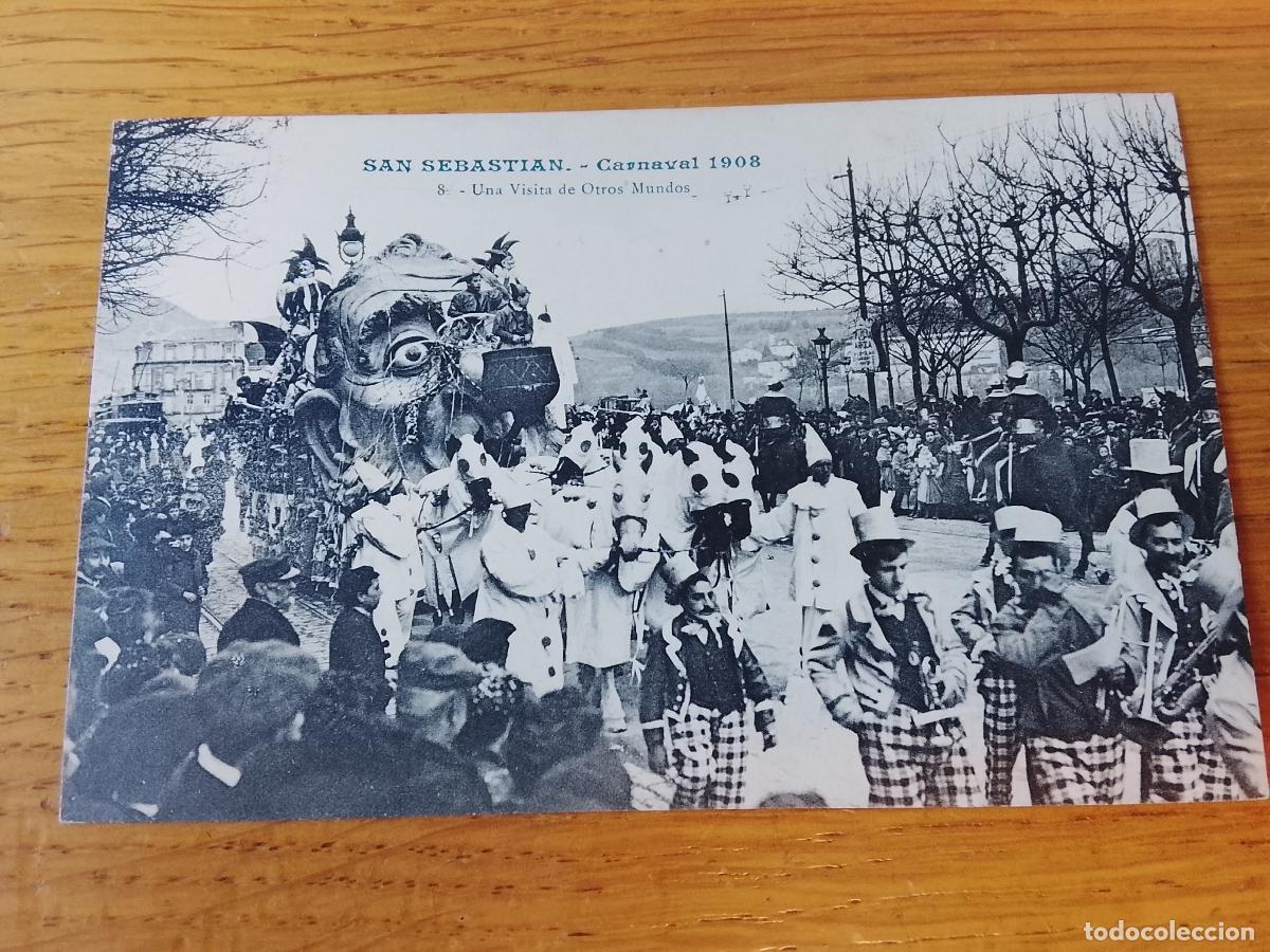 Postales: SAN SEBASTIAN LA BELLA EASO CARNAVAL 1908