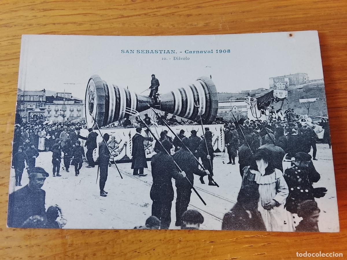 Postales: SAN SEBASTIAN LA BELLA EASO CARNAVAL 1908