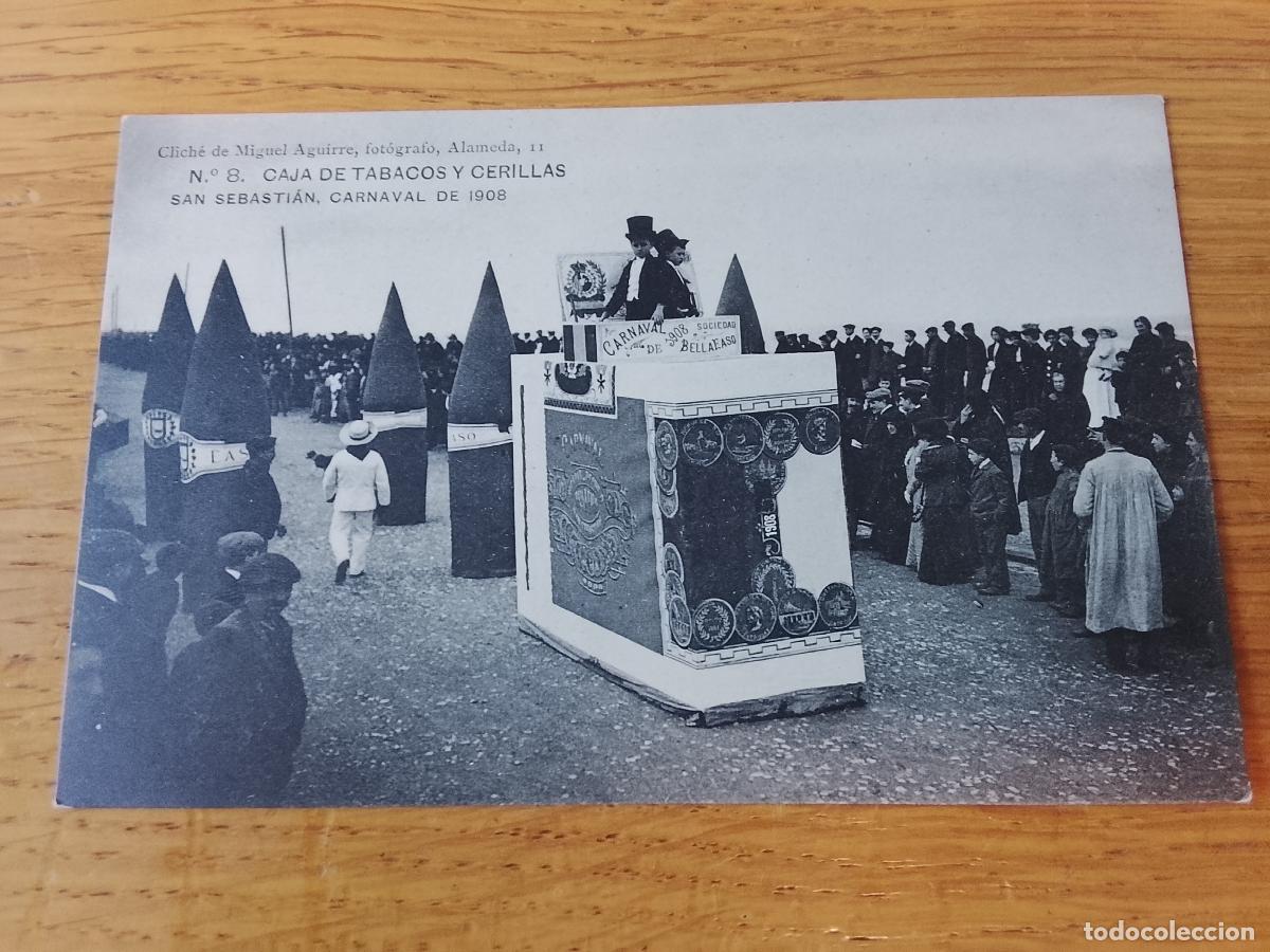 Postales: SAN SEBASTI&Aacute;N.(GUIP&Uacute;ZCOA).- CARNAVAL DE 1908. POSTAL ORIGINAL, DIAVOLO
