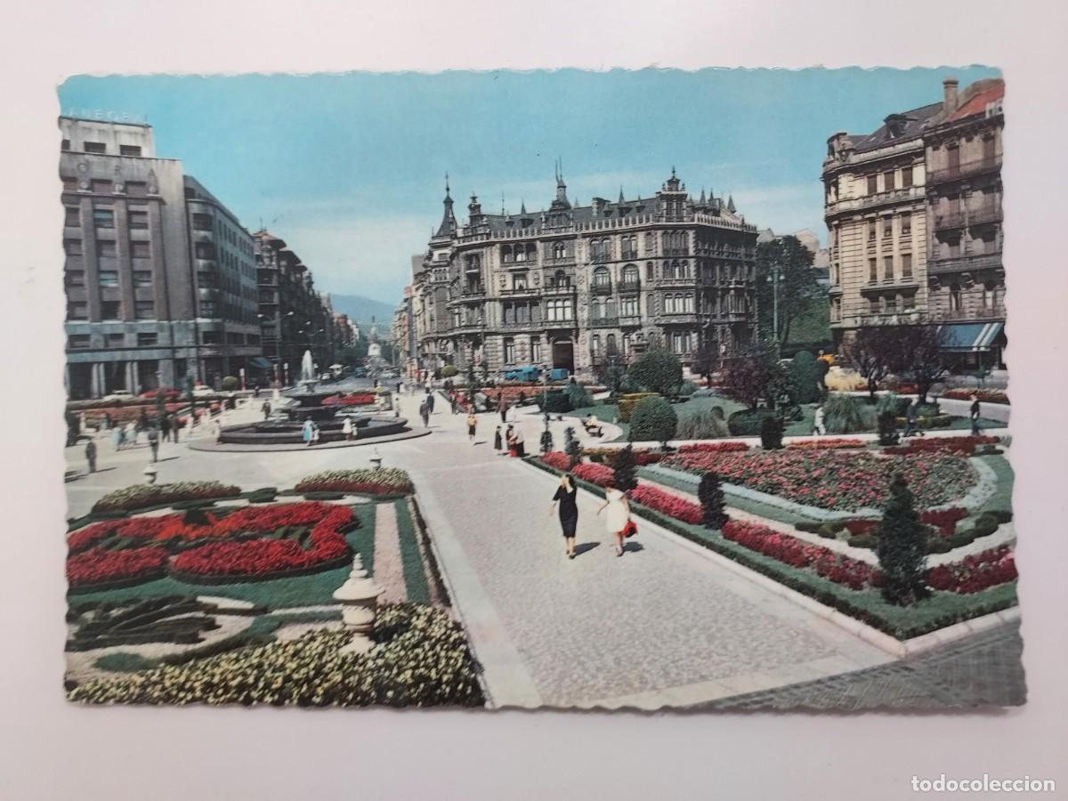 Postales: POSTAL BILBAO PLAZA DE FEDERICO MOYUA. 1960. CIRCULADA