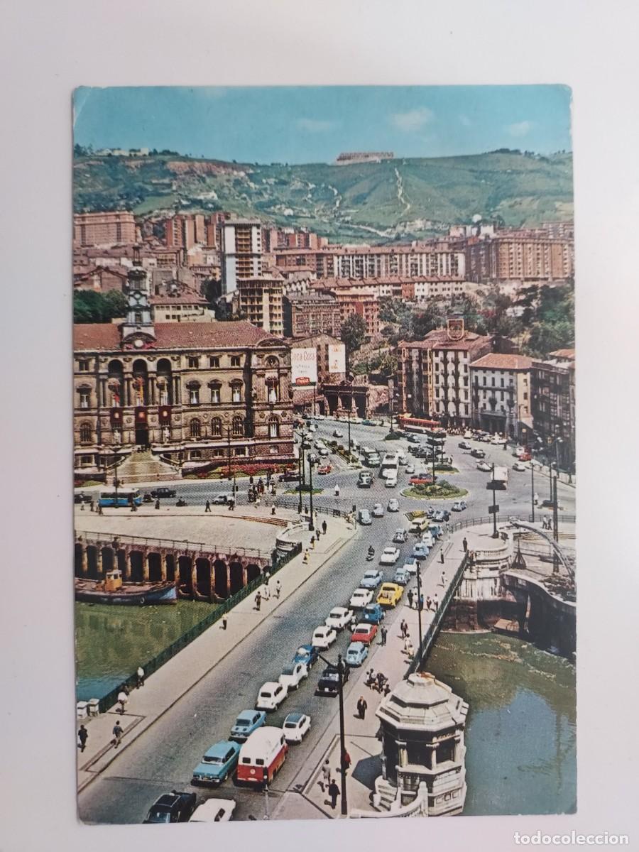 Postales: POSTAL BILBAO PUENTE GENERAL MOLA Y AYUNTAMIENTO. 1968. SIN CIRCULAR
