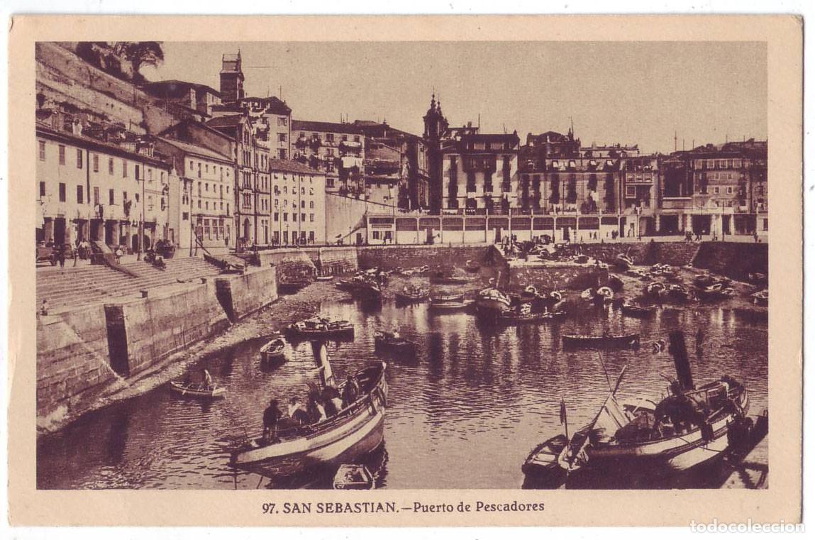 Postales: San Sebasti&aacute;n: Puerto de Pescadores. Foto Galarza. No circulada (A&ntilde;os 20)