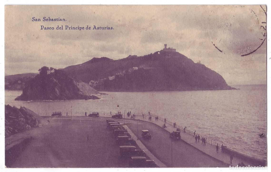 Postales: San Sebasti&aacute;n: Paseo del Pr&iacute;ncipe de Asturias. Hauser y Menet Circulada (A&ntilde;os 20)