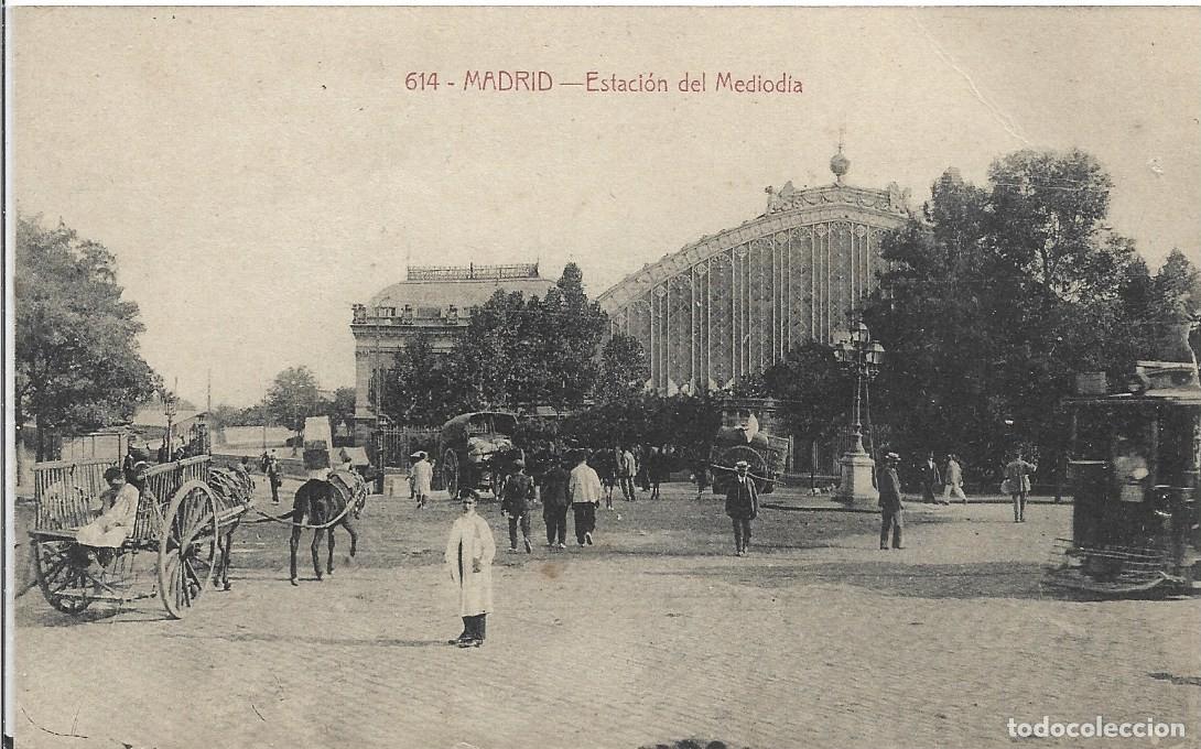 Postales: MADRID - ESTACION DEL MEDIODIA - FOTOTIPIA CASTA&Ntilde;EIRA, ALVAREZ Y LEVENFELD, MADRID