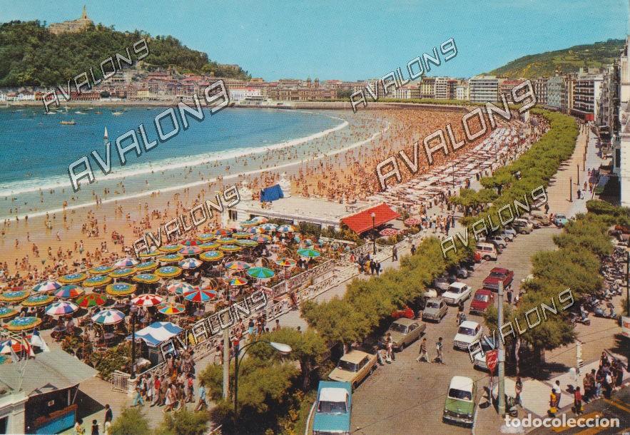 Postales: Paseo y playa de La Concha (San Sebasti&aacute;n) - Sin Circular - 1967