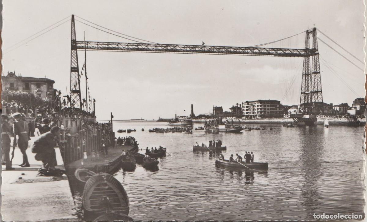 Postales: Portugalete. Puente colgante de Vizcaya. Ria de Bilbao.