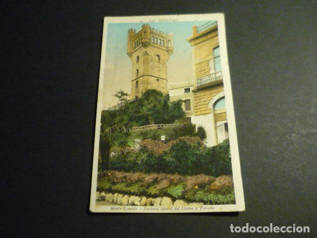 Cartoline: SAN SEBASTIAN MONTE IGUELDO FACHADA LATERAL DEL CASINO Y TORREON