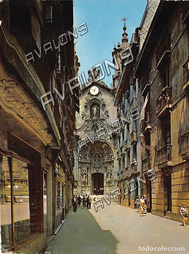 Postales: Iglesia de Santa Mar&iacute;a (San Sebasti&aacute;n) - Circulada con sello - 1968