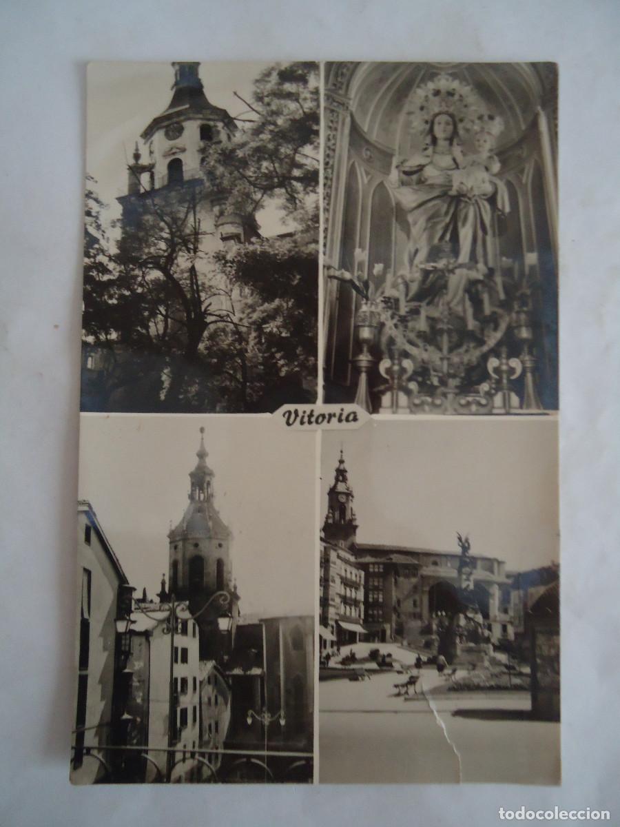 Postales: POSTAL DE VITORIA , LA CATEDRAL, VIRGEN BLANCA, CANTON DE LA SOLEDAD Y PLAZA VIRGEN BLANCA. PP -13