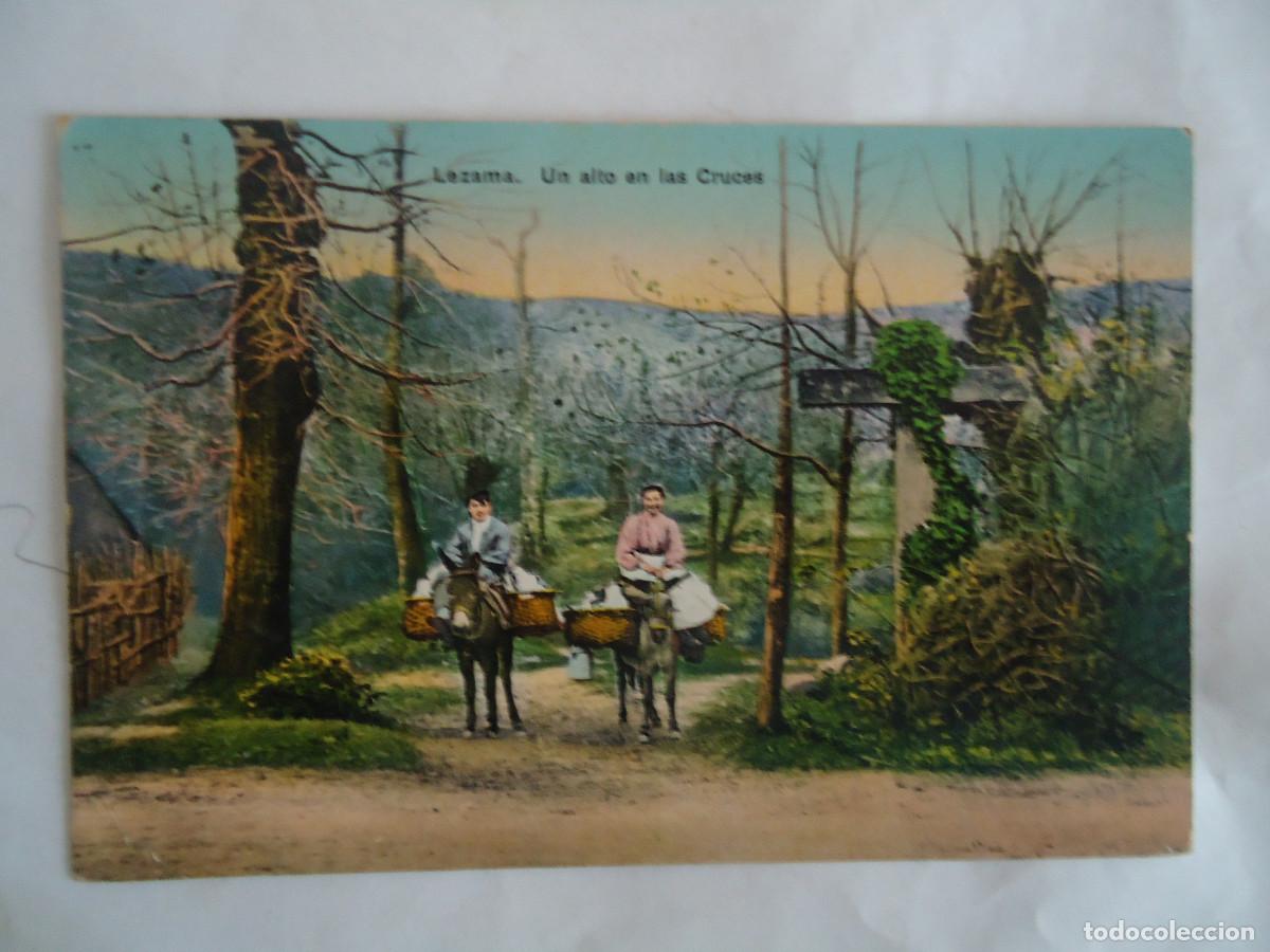 Postales: POSTAL DE LEZAMA. UN ALTO EN LAS CRUCES. PP -13