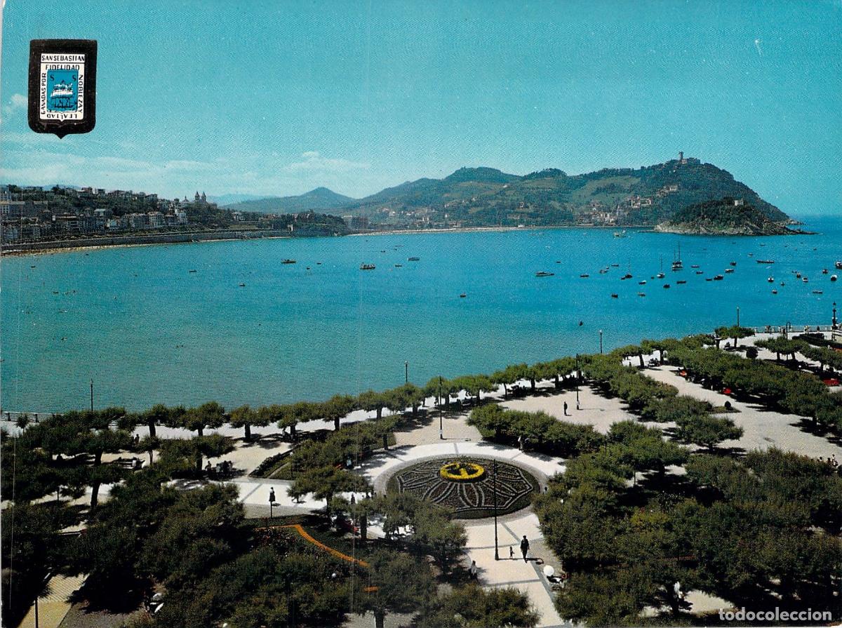 Postales: Postal de la Bah&iacute;a de la Concha en San Sebasti&aacute;n