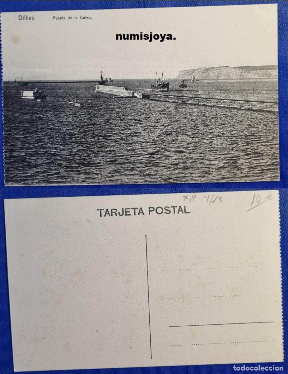 Postales: Postal de Bilbao Espa&ntilde;a a&ntilde;o 1910 Puente de la Galea.