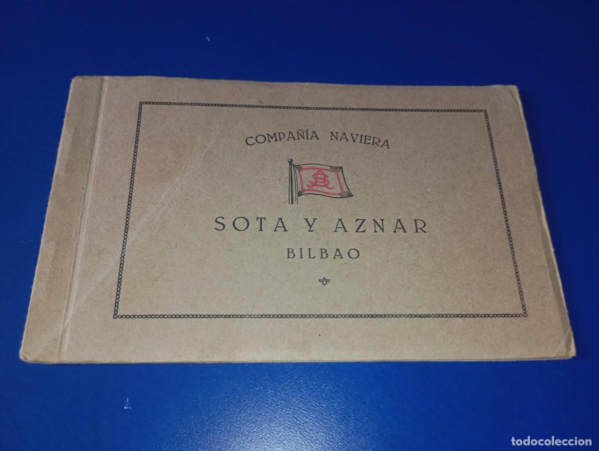 Postales: Bloc Bilbao Naviera Sota y Aznar, 6 postales, buques mercantes comercio mar&iacute;timo, barcos.