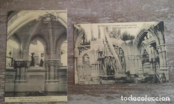 Postales: 2 POSTAL DE LA EXPOSICION CATEDRAL NUEVA DE VITORIA 1998 VITORIA-GASTEIZ