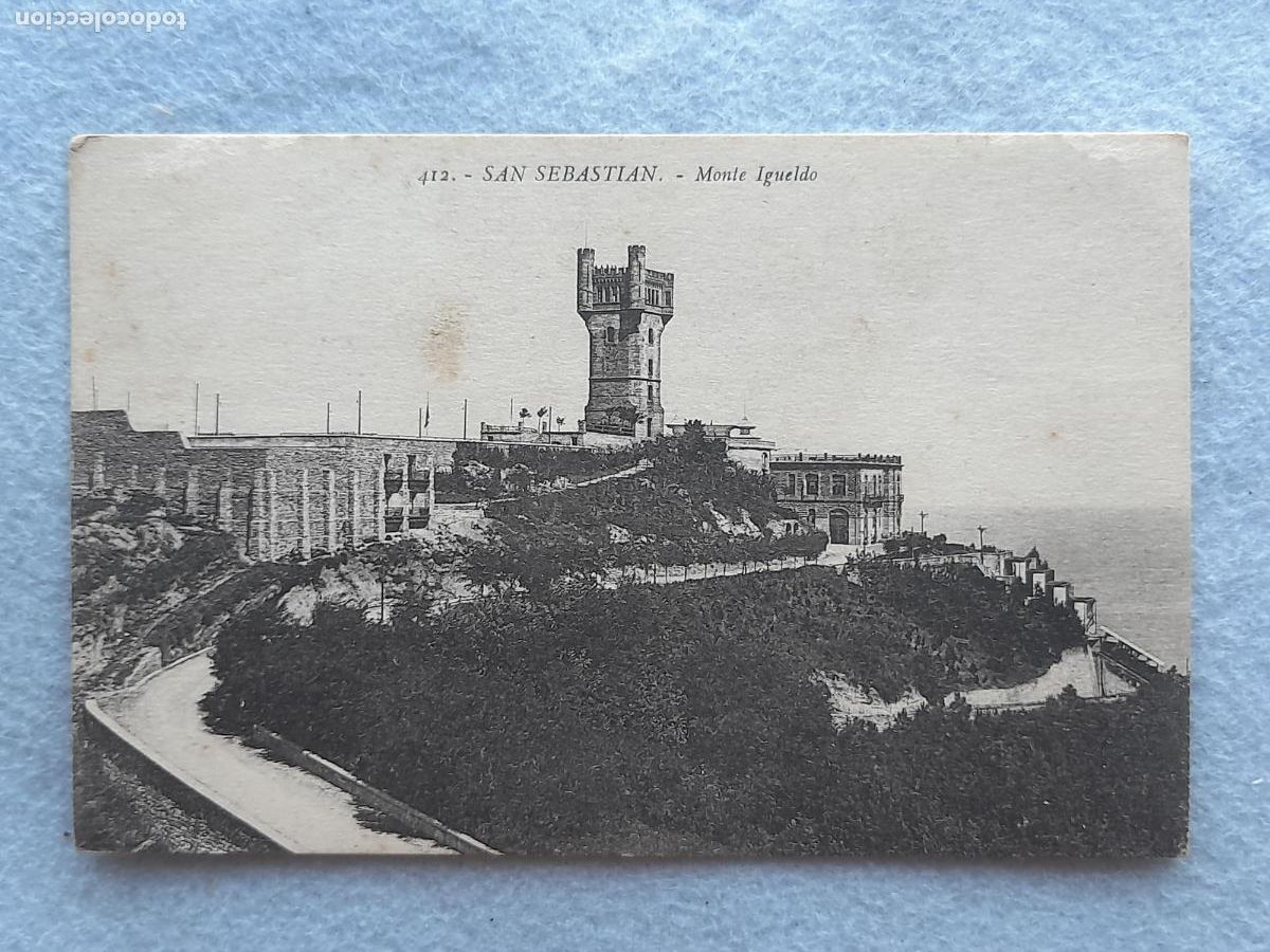 Postales: San Sebasti&aacute;n. Monte Igueldo. Franqueada el 9 de Agosto de 1921.