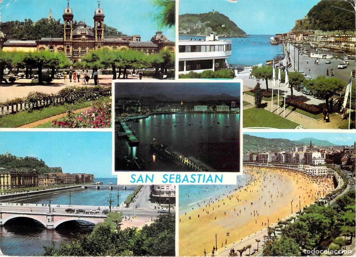 Postales: Postal de vistas panor&aacute;micas de San Sebasti&aacute;n Espa&ntilde;a