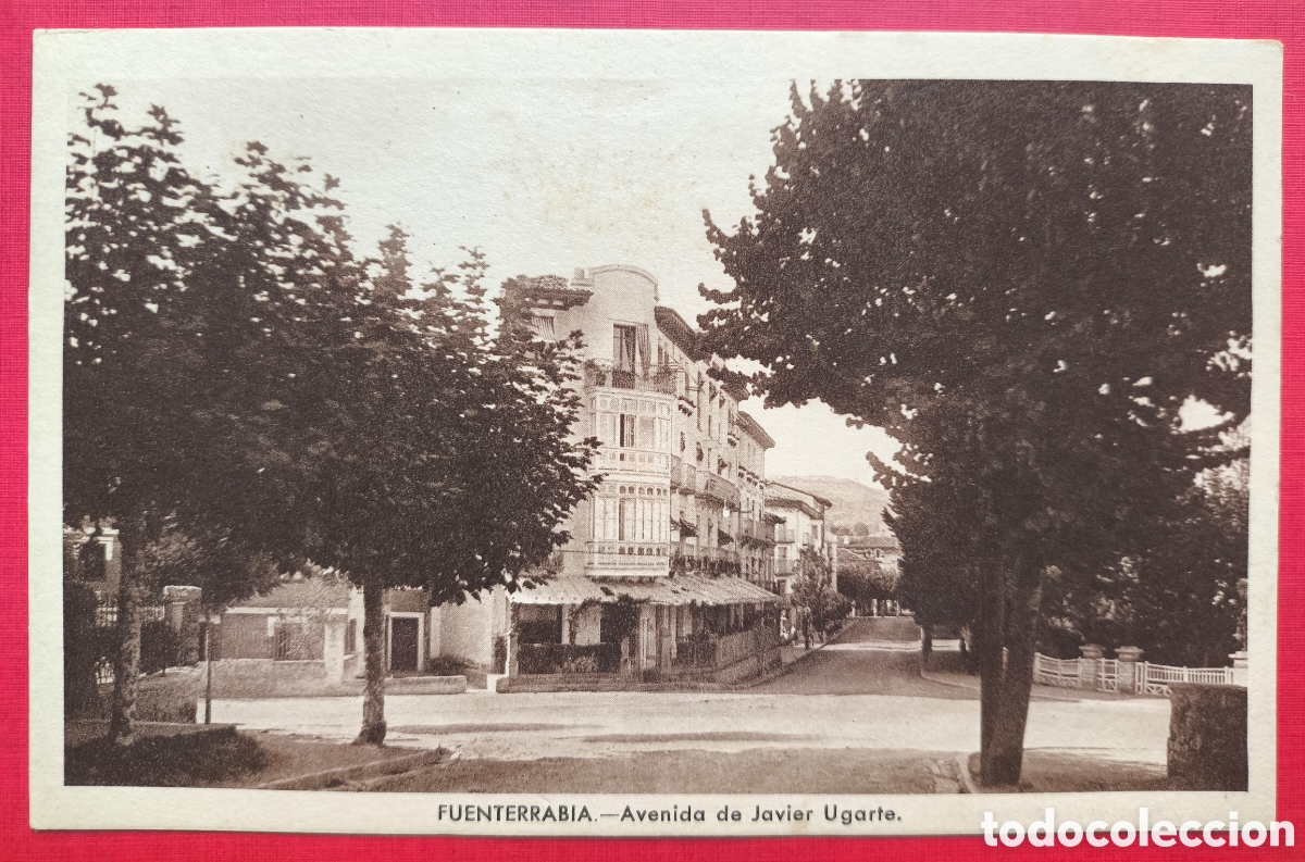 Postales: HONDARRIBIA AVENIDA XAVIER UGARTE POSTAL ED. MUSEUM FUENTERRABIA GUIP&Uacute;ZCOA C. 1920
