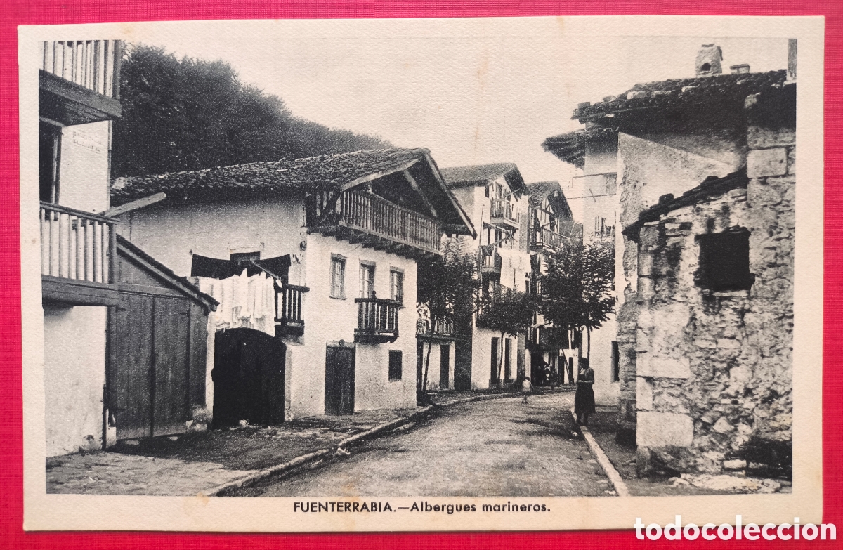 Postales: HONDARRIBIA BARRIO DE LA MARINA POSTAL ED. MUSEUM FUENTERRABIA GUIP&Uacute;ZCOA C. 1920