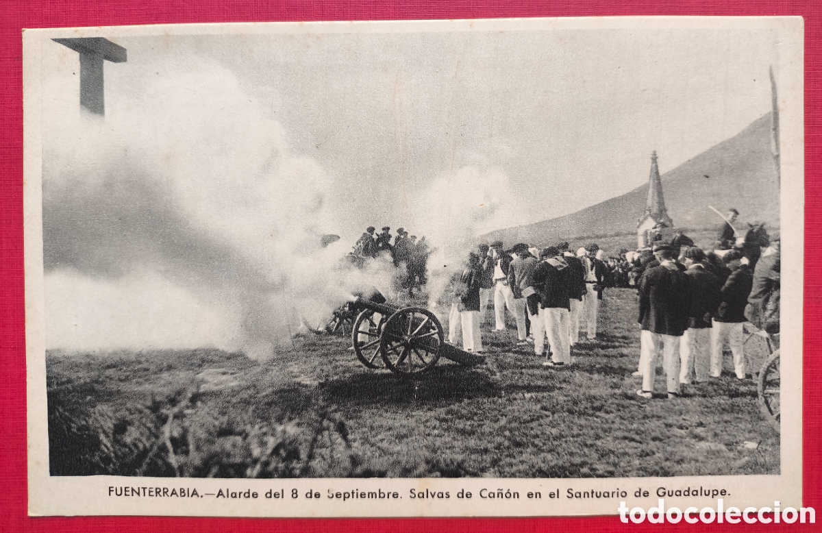Postales: HONDARRIBIA ALARDE SALVAS CA&Ntilde;ON POSTAL ED. MUSEUM FUENTERRABIA GUIP&Uacute;ZCOA C. 1920