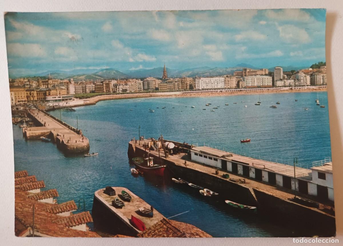 Cartes Postales: SAN SEBASTIAN (VIZCAYA). PUERTO (1963) - FRANQUEO