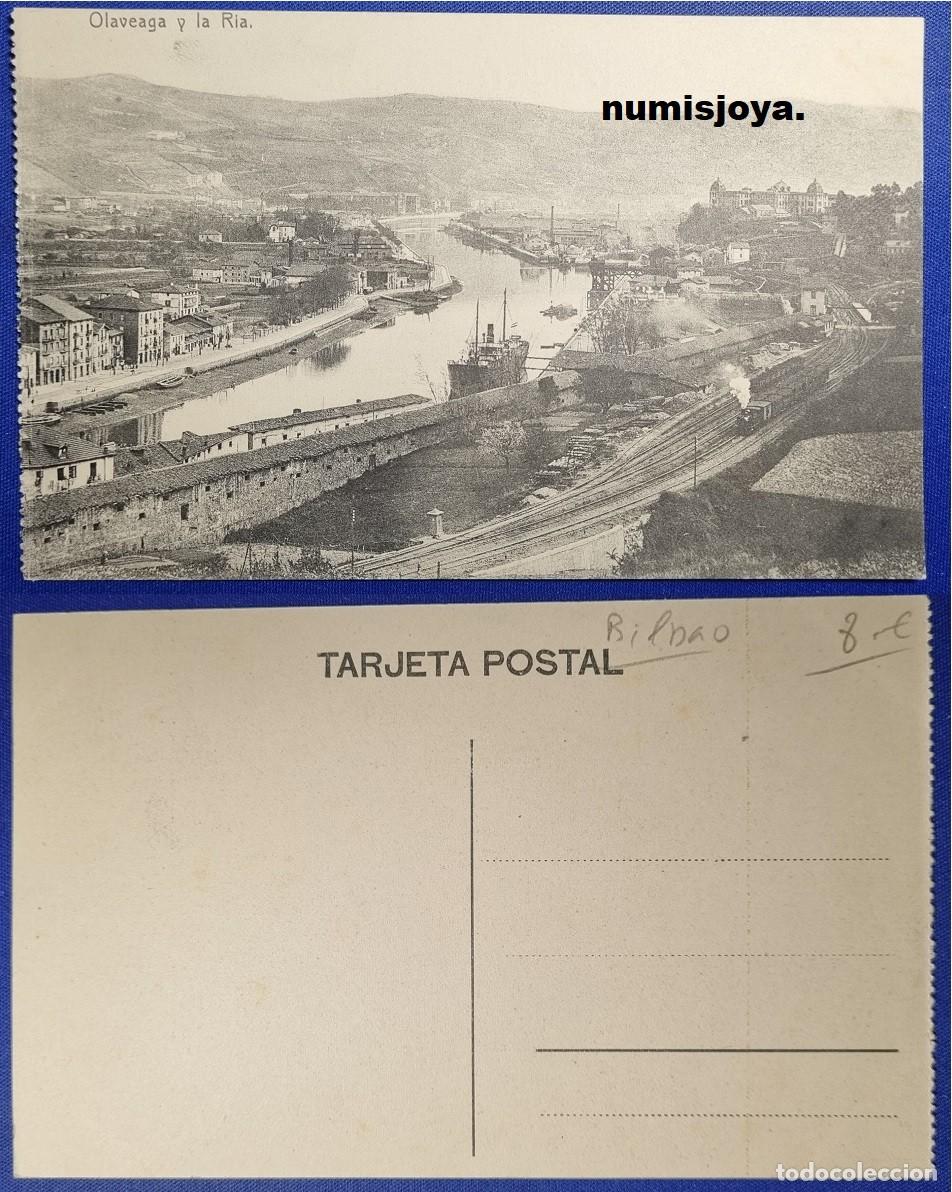 Postales: Postal de Olaveaga Bilbao Espa&ntilde;a a&ntilde;o 1910. Olaveaga y la Ria.