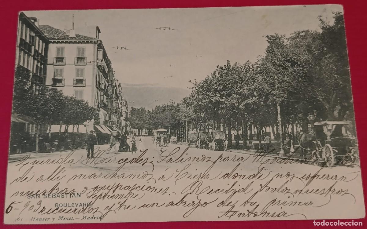 Postales: TARJETA POSTAL BOULEVARD - SAN SEBASTIAN 1903