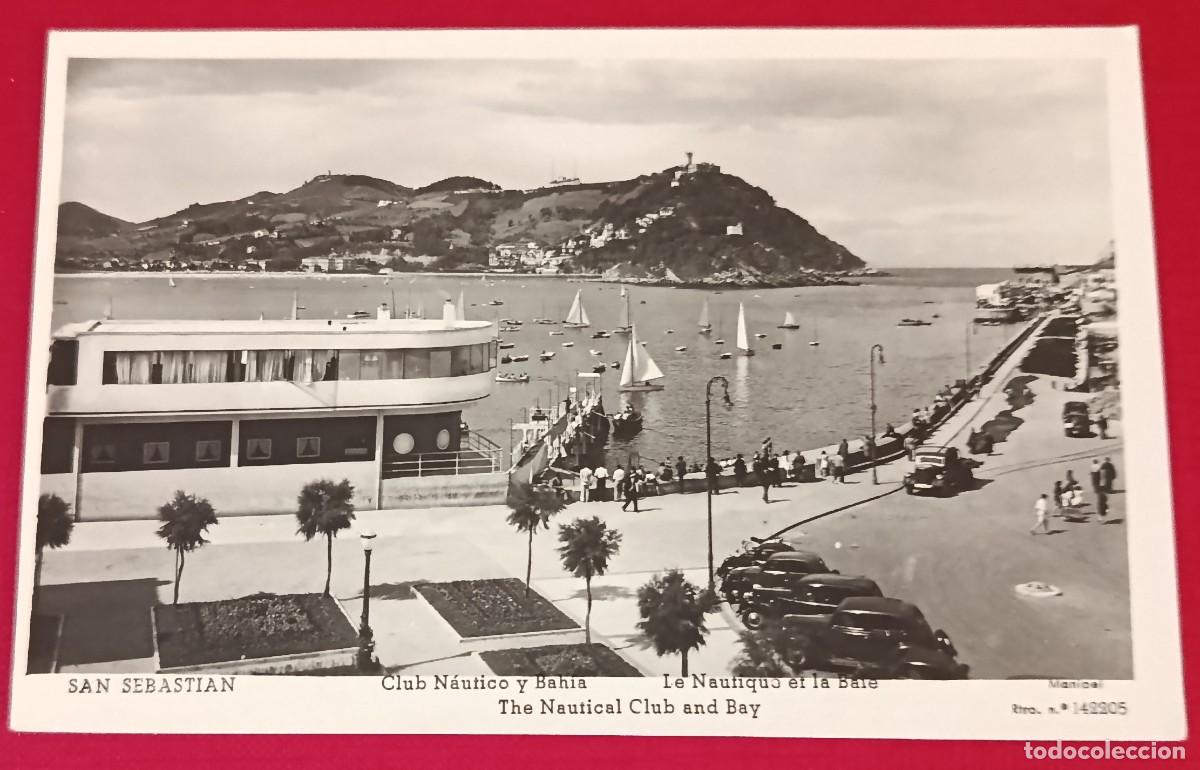 Postales: POSTAL FOTOGRAFICA CLUB N&Aacute;UTICO Y BAH&Iacute;A - SAN SEBASTI&Aacute;N