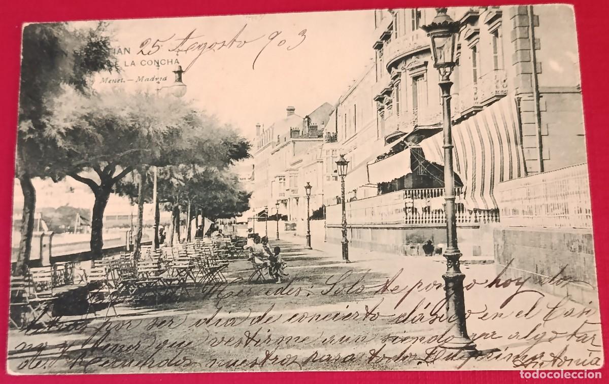 Postales: TARJETA POSTAL PLAYA DE LA CONCHA - SAN SEBASTI&Aacute;N - HAUSER Y MENET