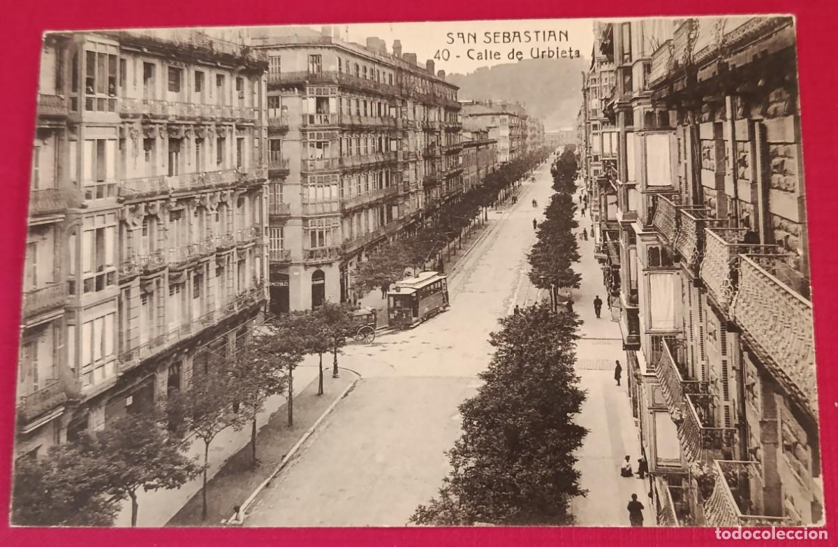 Postales: TARJETA POSTAL CALLE URBIETA - SAN SEBASTI&Aacute;N