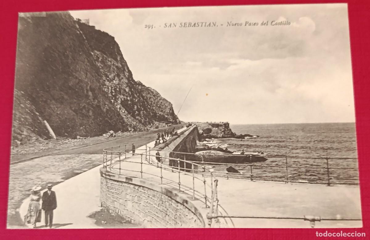 Postales: TARJETA POSTAL PASEO DEL CASTILLO - SAN SEBASTIAN